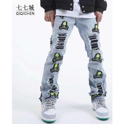 Прямые джинсы для мужчин Qiqichen China At AliExpress