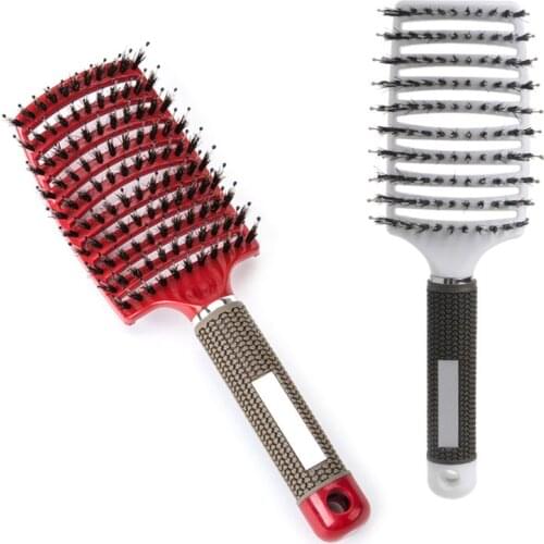 Hairbrush Bristle Nylon Comb Hair Scalp Massage Salon Hairdressing Styling Tools