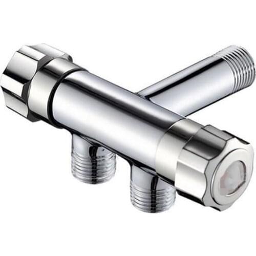 Bidet sprayer Double Outlet Outdoor Garden Faucet for Shower Head Sink Basin Water Heater Angle Valve Bathroom Accessories