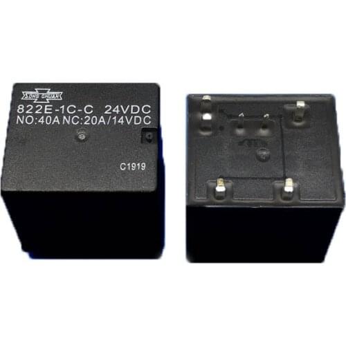HOT NEW 24V relay 822E-1C-C-24VDC 822E-1C-C 822E 1C C 822E1CC Signal high power relay 24VDC DC24V 24V 40A 7PIN