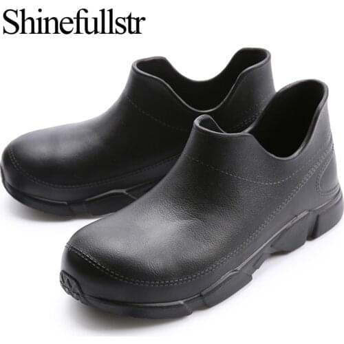 Mens Non Slip Safety Chef Shoes For Men Kitchen Cheff Oil Restaurant Work Workers Waiter Water Hospital Nursing Rubber Sandals