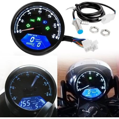 Motorcycle Panel Speedometer Night Vision Dial Odometer LED Multi-function Digital Indicator Tachometer Fuel Meter