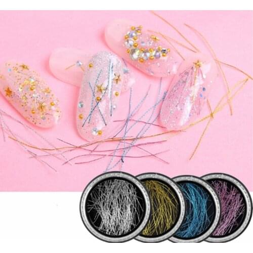1PC Nail Art DIY Gold Silver Decorative Lines Colorful Mesh Lines Nail Art Tools Fashion Nail Decorating Stickers