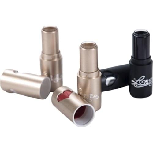 12.1mm Empty Lip Balm Tube Round Lipstick Tube Plastic Black Cosmetic Container Lip Balm Packaging Gold Lipstick Container 40pcs