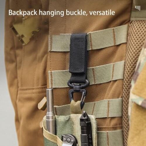 2Pcs Outdoor Camping Hiking Molle Tactical Nylon Ribbon Knapsack Hook Buckle Tactical Backpack Straps Webbing Parts Accessories