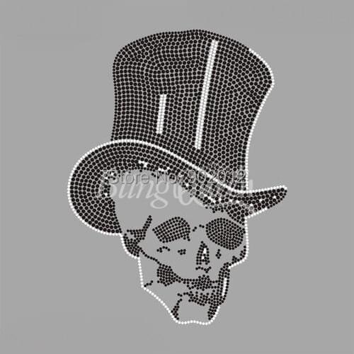 25PCS/LOT BlingQueen Korean Quality Rhinestone Hotfix Skull Design