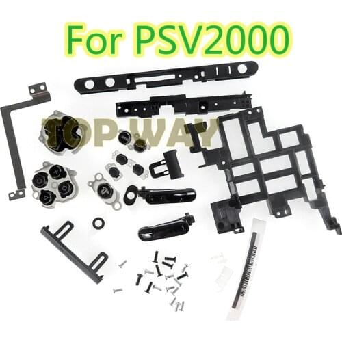 5sets Black White Blue full Housing Front back Faceplate Case Shell Cover Full Buttons for PSV2000 PSVITA 2000 Console Button
