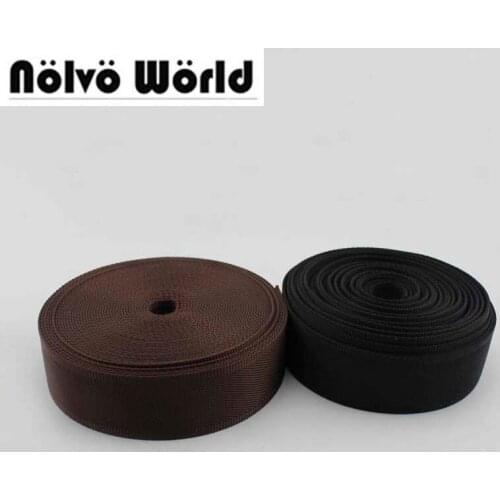50yards 32mm 38mm wide black brown color Eco-Friendly nylon ribbon for DIY camera strap,sewing man shoulder bags strap