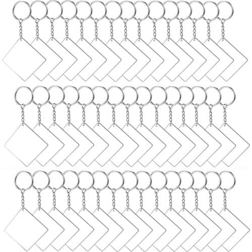 90/120 Pcs Acrylic Ornament Blanks Kit with Acrylic Discs Circles Keychain Colorful Tassels Key Chain Rings Jump Rings for HX6E