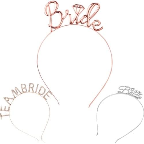 Hen Party Supplies Team Bride Headband Decoration Bridesmaid Bridal Shower Head Wear Bachelorette Wedding Party Decoration