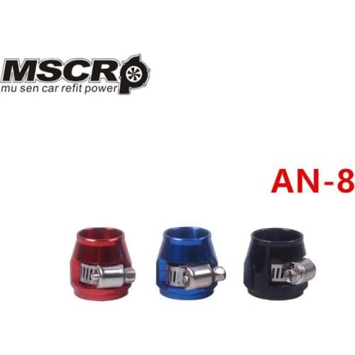 Aluminum Hose Clamp AN8 Fuel Oil Water Tube Hose Fittings Finisher Clamps Hex Finishers 17.75mm