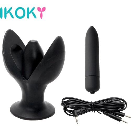 IKOKY Electric Shock Sex Toys for Women Electrical Stimulation Adult Games Anal Plug Vibrator Opening Butt Plug Prostate Massage