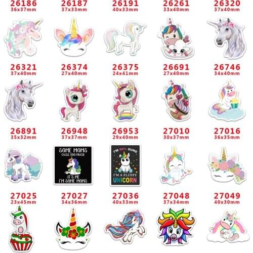 Free shipping 30 pcs planar resin unicorn resin pr27049