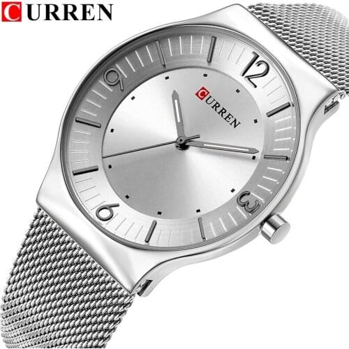CURREN New Arrival Simple Style Fashion&Casual Business Men Watches Full Steel Quartz Mens Wristwatch Relogio Masculino Relojes