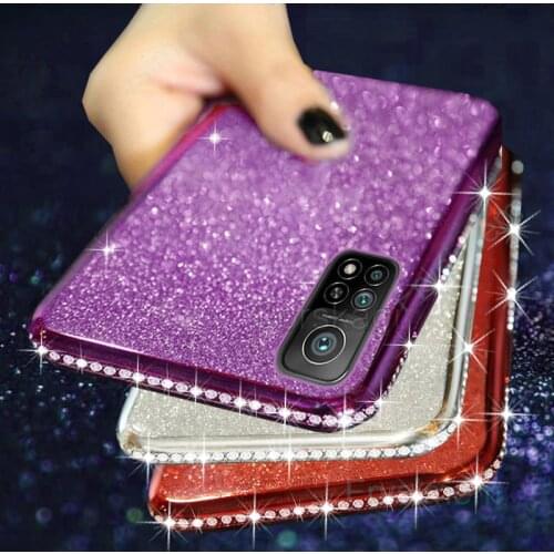 Bling Girl Glitter Star Diamond Case For XIAOMI MI 10 10T Lite 10T Pro Sexy Lady Cover Mi Note 10 Lite