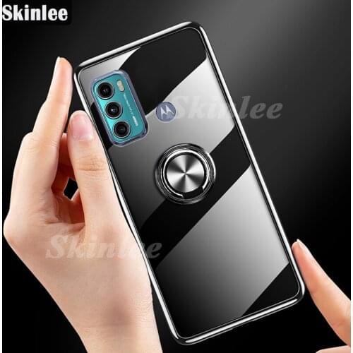 Skinlee For Motorola G60 Case Official Original Shockproof With Ring Holder Soft Clear Cover For Moto G60