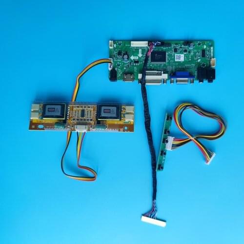 Kit for M170EG01 V5 VGA DVI HDMI Driver 17" Screen Panel M.NT68676 DIY 1280X1024 LVDS 4 lamps Controller board 30pin