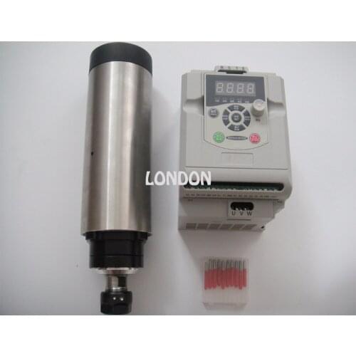 CNC spindle kit ER20 2.2KW air cooling spindle + 1 pieces 2.2KW VFD inverter+CNC engraving bits