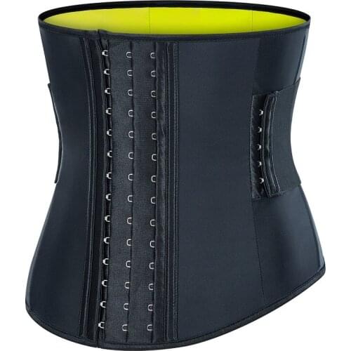 Latex Waist Trainer Women Weight Loss Cincher Body Shaper Girdle Slimmer Corset Steel Bone Belly Tummy Control Belt Shapewear