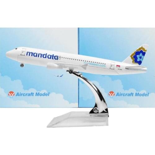 Indonesia Mandala Airlines Airbus 320 16cm model airplane kits child Birthday gift plane models toys Christmas gift kids toys