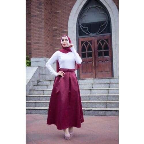 Muslim Pleated Skirts Women Big Swing Long Hijab Turkey Dress Musulman Moroccan Caftan Ropa De Mujer American European Clothing