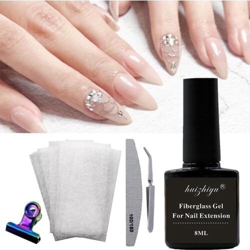 Fiberglass Nail Kit Fiber Glass Nails Extension Building Manicure Fiberglass For Nail Extension DIY Nail Art Acrylic Tips