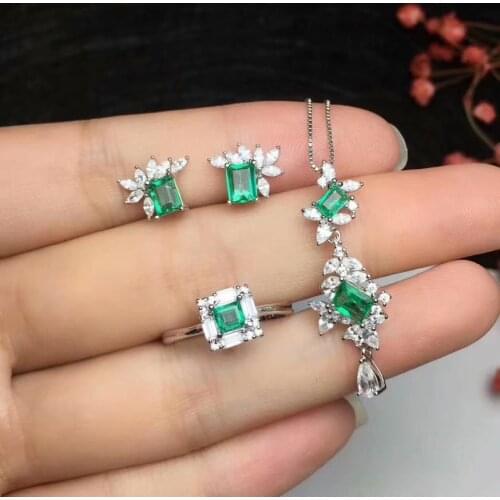 Special customization , Customer requirements, merely only only ,square Pillow Natural green Emerald pendant S925 silver