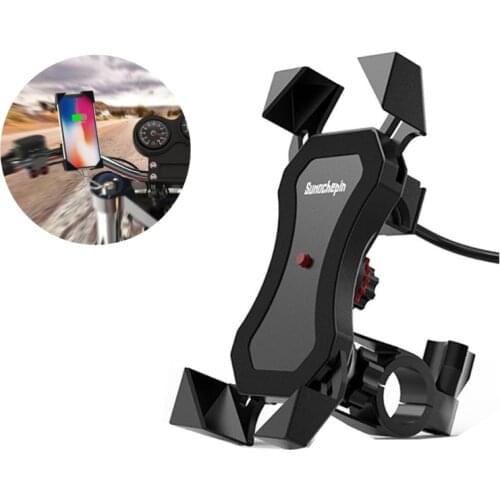 Motorcycle mobile phone holder Mount Support Stand Bracket carrier steady bicycle bike autobike handlebar rearview mirror