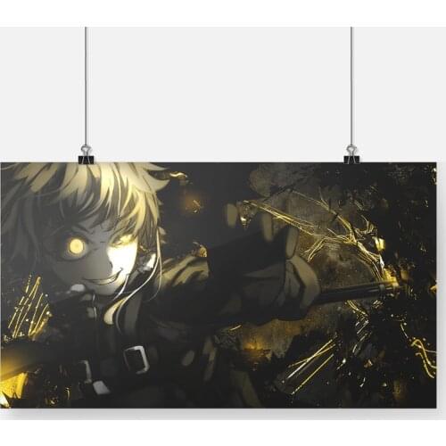 Tanya Von Degurechaff Youjo Senki Poster Framed Wooden Frame Canvas Painting Wall Art Decor Bedroom Study Home Decoration Prints