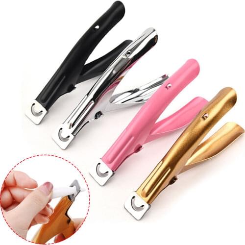 Professional Nail Art Clipper Special type U word False Tips Edge Cutters Manicure Colorful Stainless Steel Nail Art Tools