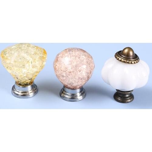 Vintage Furniture Handle Door Knobs Drawer Cupboard Kitchen Pull Handle Cabinet Handles Retro Hardware Crystal Knobs and Handles