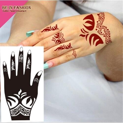 1pc Tattoo Airbrush Stencils Body Painting Henna Stencil large Template India Lace Tattoos Stencils For Hand Leg Arm Feet S101L