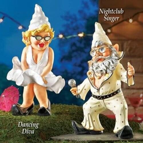 Creative White Beard Dwarf Sculpture Decoration Pastoral Simulation Resin Tabletop Statue Home Decorat Crafts Ornaments