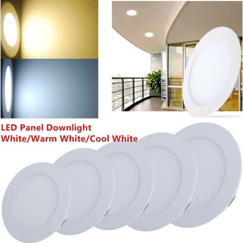 Ultra thin LED Panel Light SMD2835 3W 4W 6W 9W 12W 15W 18W AC 85-265V Round Lighting LED Downlight