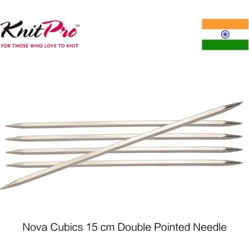 Knitpro Nova Cubics 15 cm Double Pointed Metal Knitting Needle