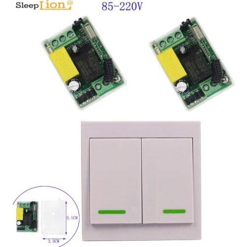 Bed Room Lamp LED Bulb Light Switch 220V Remote 2 Switch Wall Remote Transmitter Wireles Smart Home Remote Switch 110V-220V