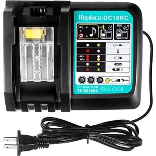 DC18RC Li-Ion Battery Charger 3A Charging For Makita 14.4V 18V Bl1830 Bl1430 Dc18Ra Electric Power DC18Rct Charger USB Prot
