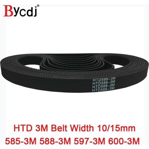 Arc HTD 3M Timing belt C=585 588 597 600 width 6-25mm Teeth195 196 199 200 HTD3M synchronous pulley 585-3M 588-3M 597-3M 600-3M