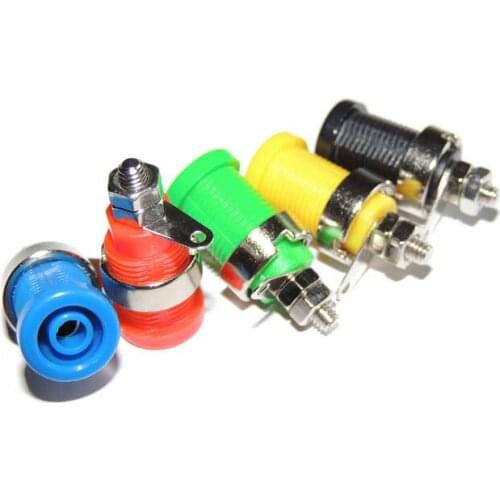 100pcs 5 Color 4mm Banana Jack Binding Post Nut for Multimeter banana socket