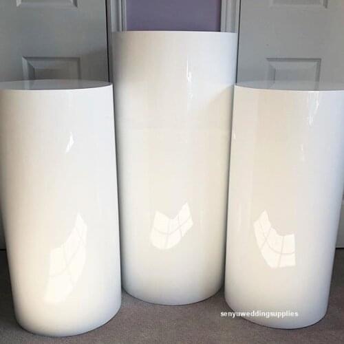 3pcs/set)white Acrylic Round Plinth Acrylic Pedestal for Wedding/ Event /Party senyu1651