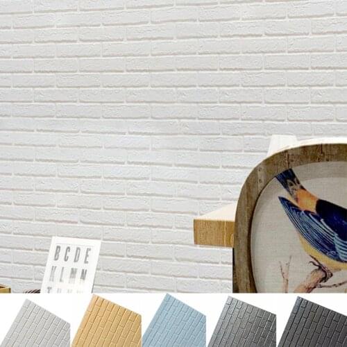 3D Wall Stickers Imitation Brick Waterproof Panels Self-adhesive Wallpaper Bedroom Decor Living Room Kitchen TV House Decoration