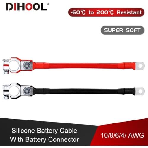 6/4 AWG Battery Connection Cable,Super Soft Silicone Wire with Lug,Car Inverter Wire,UPS,Battery Serie and Parallel Connect