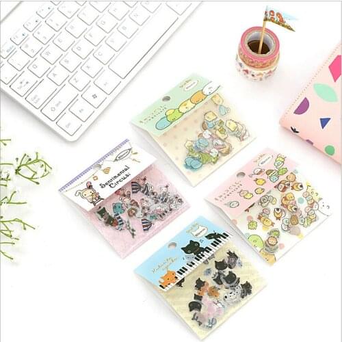 80Pcs/Pack Cute Sumikko Gurashi Rilakkuma Sentimental Circus Diary Label Stickers Decorative Scrapbooking DIY Album Stickers