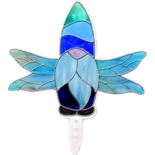 Acrylic Faceless Dwarf Doll Garden Statue Stake Pile Outdoor Yard Lawn Gnomes Decoration