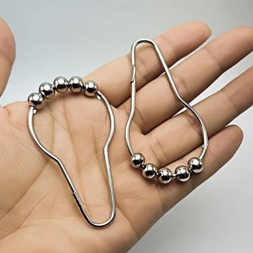 Window bathroom accessories hook Five-bead gourd-shaped hook key chain Metal buckle anti-rust gourd-shaped shower curtain hook