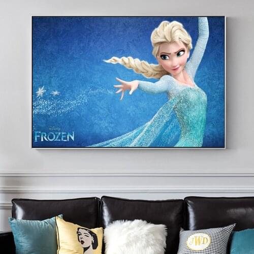 5D Diamond Painting Disney Cartoon Movie Frozen Elsa Princess Posters And Prints Magic Beauty Wall Art For Kids Room Decoration