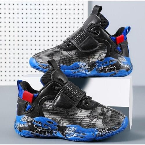 Brand Kids Sneakers Boy Basketball Shoes High Quality Breathable Non-slip Boys Sport Shoes Top Child Trainer Shoes Boys Basket