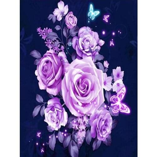 GATYZTORY 5d Diy Full Square Round Diamond Painting Flower Bird Diamond Embroidery Mosaic Rose Art Rhinestone Handmade Gift