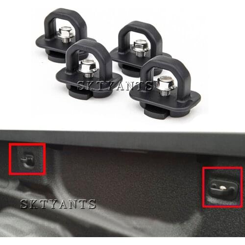 Truck Bed Side Wall Anchors Tie Downs Anchors Hook Ring for 2007-2018 Chevy Silverado GMC Sierra, 2015-2018 Colorado Canyon
