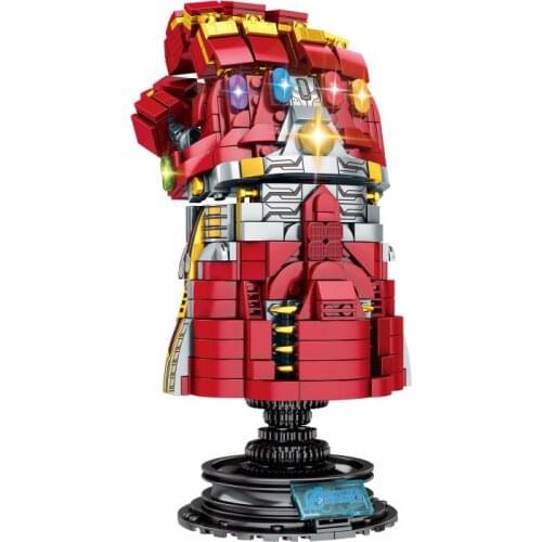 Disneys Avengers Iron Man Thanos Infinite Gloves blocks to send childrens toy gifts